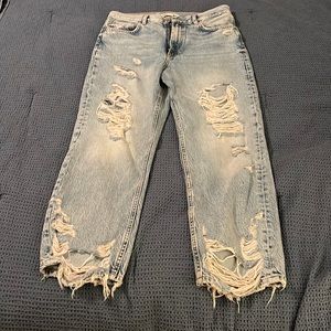 Zara mom jean cropped